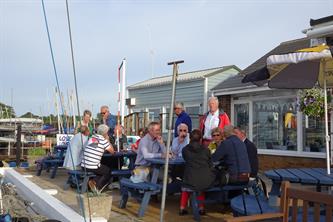 Pre supper drinks Brading Haven YC Bembridge